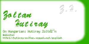 zoltan hutiray business card